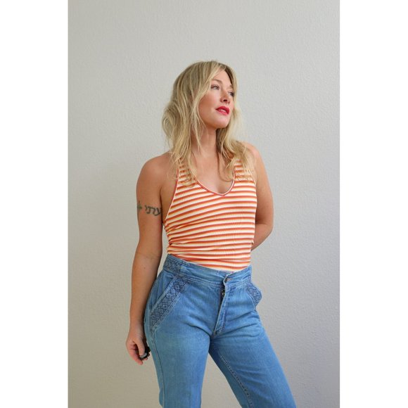 1970's Vintage MD Cimone Baket Weave Bell Bottom Jeans Women's Medium 31" Waist - Picture 11 of 11